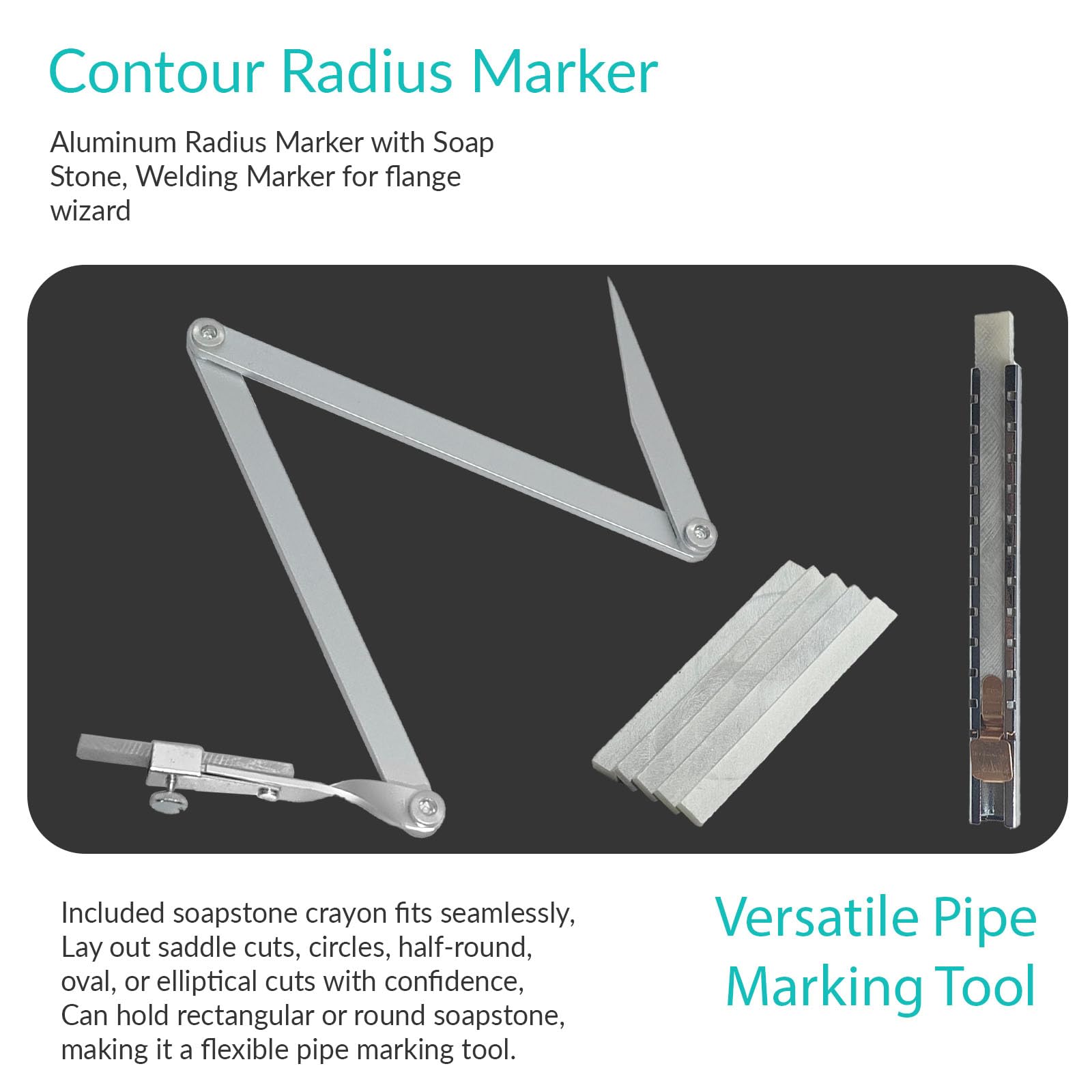 Up to 24" Contour Radius Marker, Curve O Mark with 5 Soapstone ＆ Holder — Amazon image 5