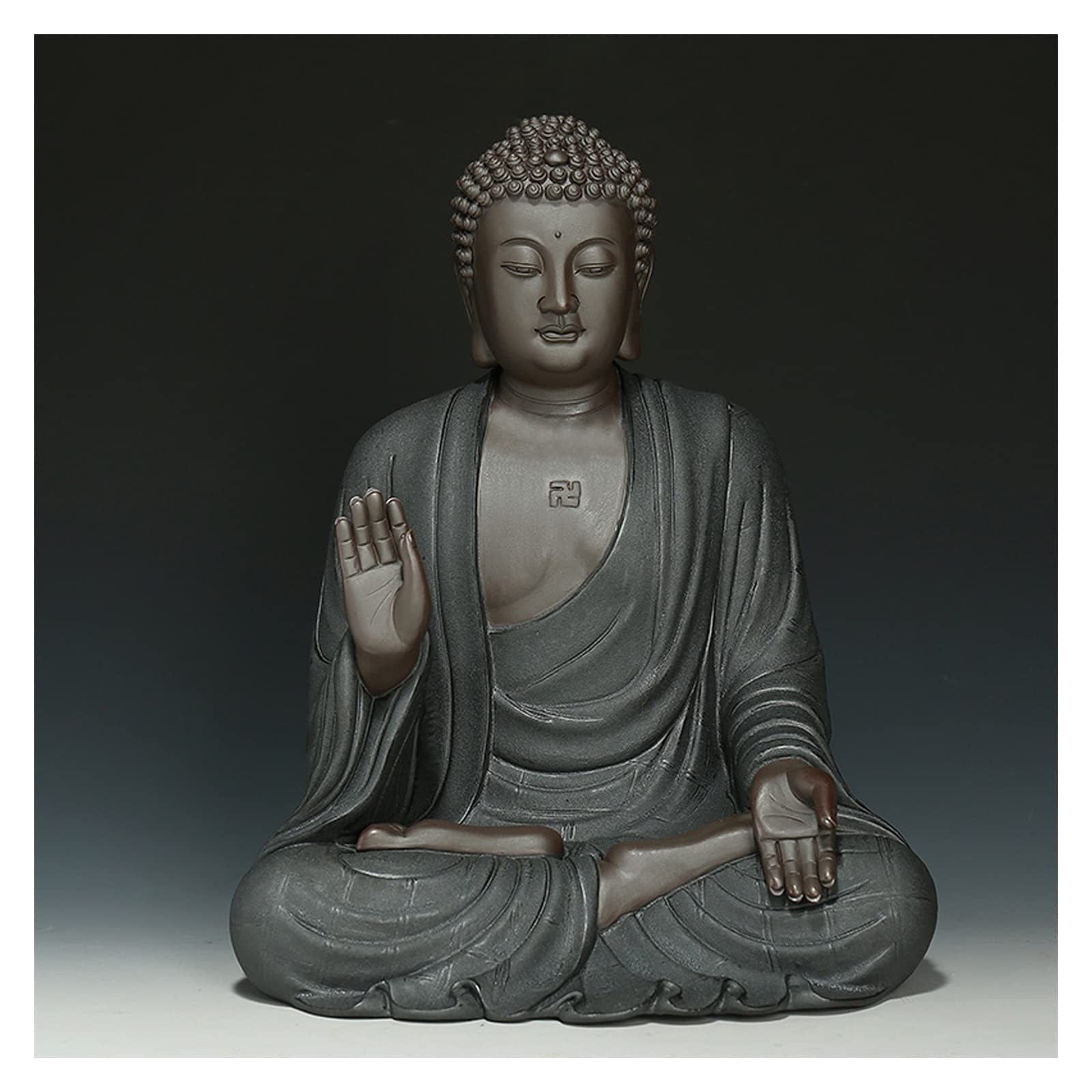 SUNESA Estatua de Buda Estatua de Buda Zen de cerámica Rulai Buddha Amitabha Buddha Adornos Decorativos for el hogar Entrada Sala de Estar Estudio Adornos de Escritorio Estatua de Buda Meditación