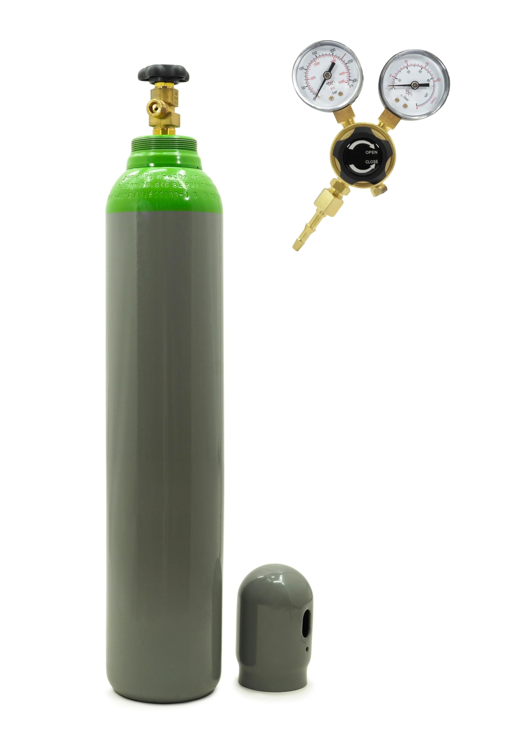 Lasgasfles Argon/CO2 Mix 8L 150 Bar Met Drukregelaar - Voor MIG/MAG Lassen