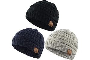 Durio Soft Warm Knitted Beanie Hats for Baby Boys