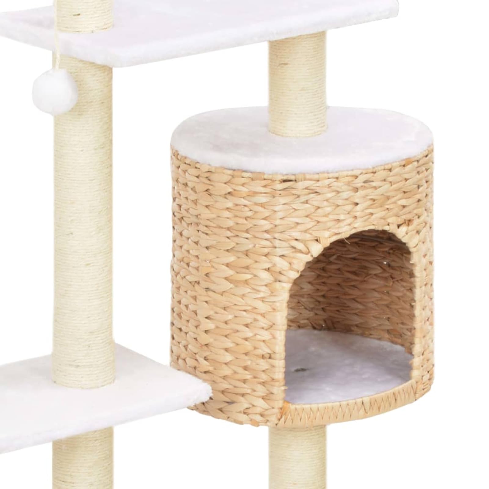 Homgoday Albero tiragraffi in sisal, tiragraffi a torre per gatti, struttura multilivello, centro attività per gatti da interni, tipo 2