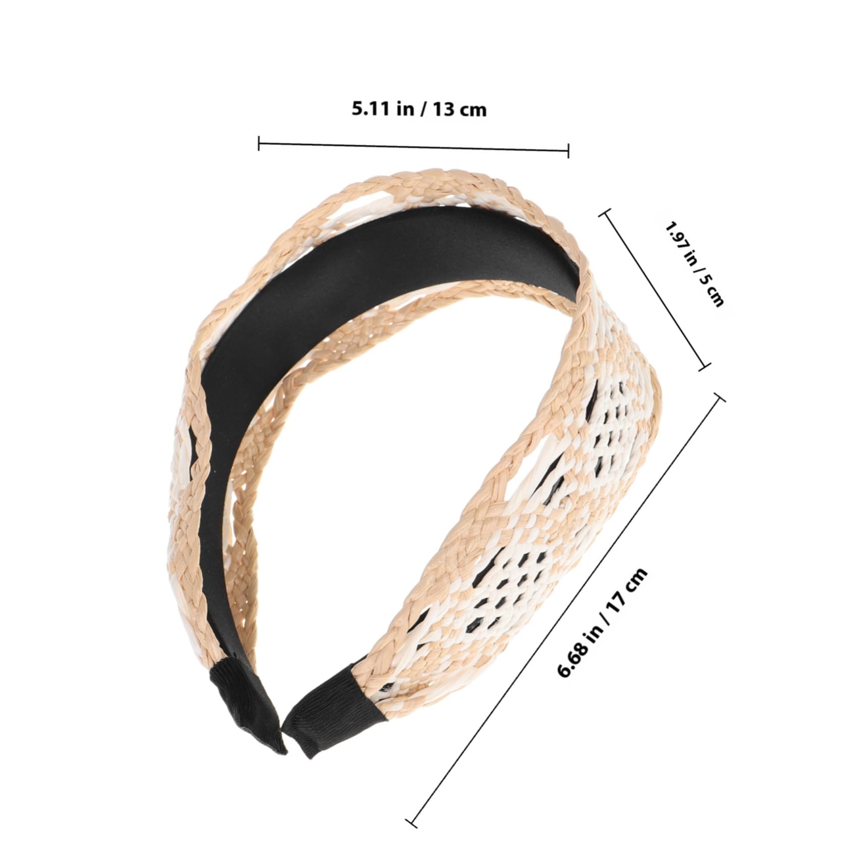 Anneome Bandeaux Raphia Tressé Accessoire de Coiffure Élégant pour Femme Bandeau Bohème pour Cheveux