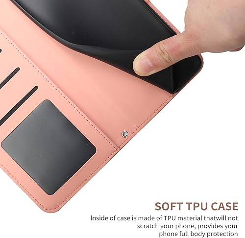 Miniatura 5 de ONV Funda tipo cartera para Huawei Honor X7 - Luxry Diamond Shine Flip Funda de piel con ranura para tarjeta en relieve de flores y atril cubierta