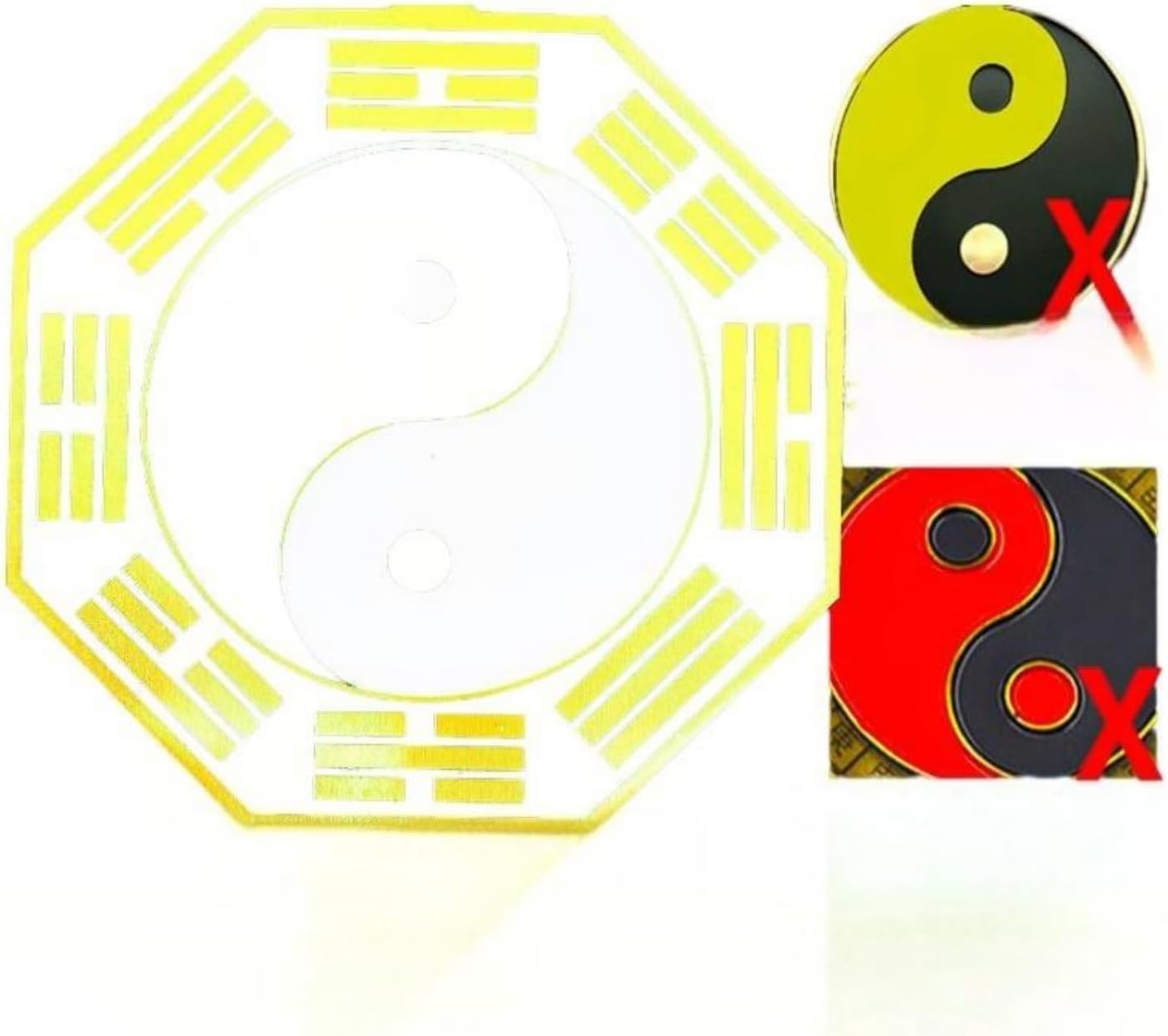 双面 Feng Shui Good Luck Charms Furniture,Bag,Home,Office Other Scenes 八卦镜先天后天太极凸镜黑白阴阳鱼九宫八卦图镜家用摆件 fengshui Chinese Tassel Ornaments-302