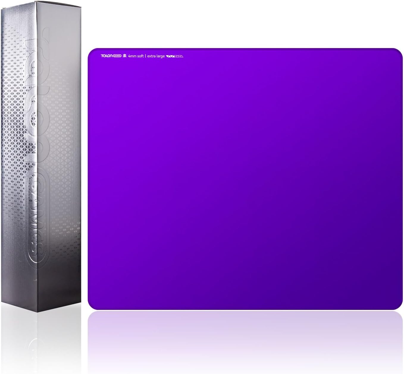 TALONGAMES 楽 Series Esports Professional Level Gaming Mouse Pad 4mm Thickness Anti-Slip Base Anti-Fray Precision Stitching Medium to high Glide Speed (Purple, 19.3in x 16.5in)