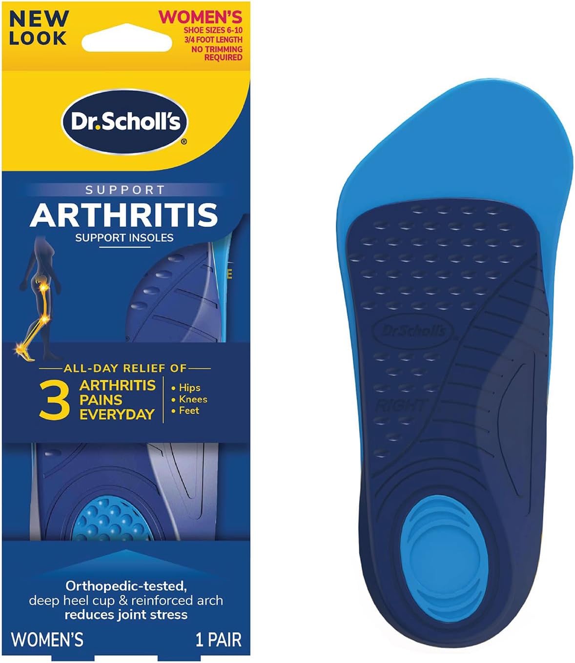 Arthritis Support Insoles, Women, 1 Pair