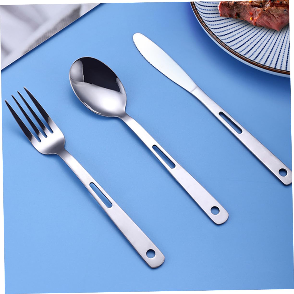 1 set Utensili Inossidabile Compatte per Viaggi e Outdoor Facili Trasportare e Riporre