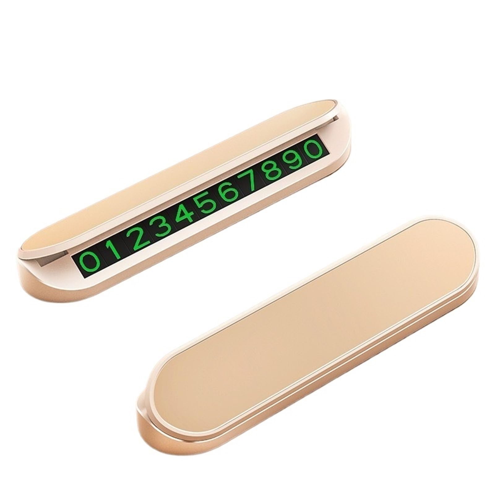 Simple Car Temporary Parking Card Phone Number Holder Luminous Telephone Plate Park Car-Styling Accessories for Car(Metallic)