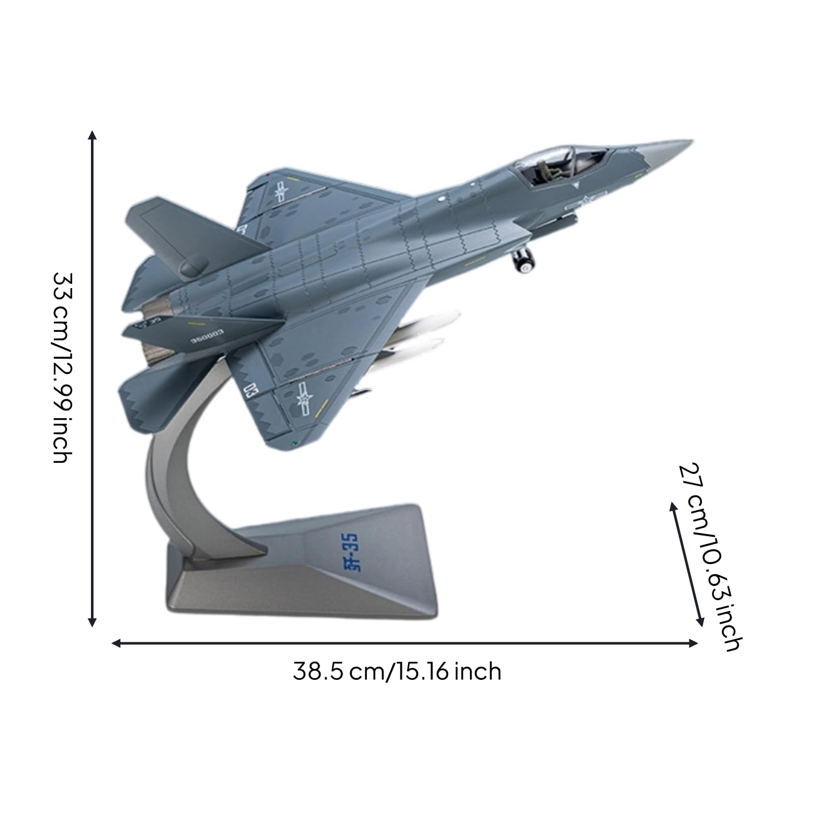 Gralara Modellino di Caccia Modello di Aereo Militare Realistico Modellino in Metallo 1:48 Stabile Modellismo per Collezionisti, Esposizione
