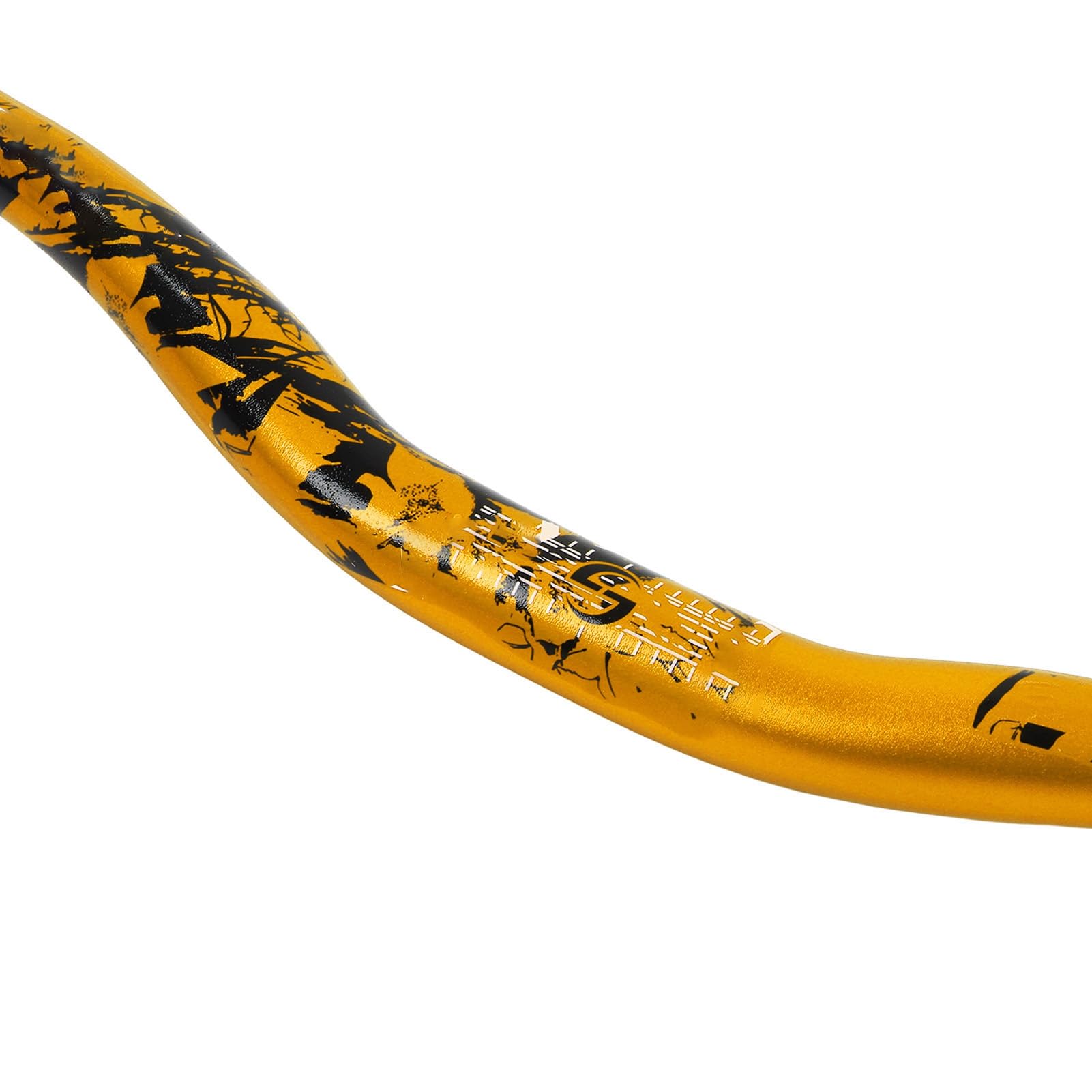 Guidon de vélo extra long 31,8 x 720 mm en alliage d'aluminium, rehausseur pour VTT, vélos de trail et vélo tout-terrain, prise en main confortable (Jaune)