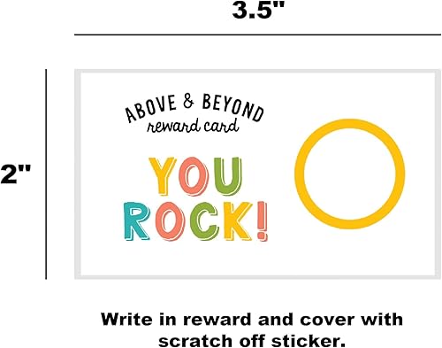 Miniatura 2 de Above & Beyond Tarjetas de recompensa para niños (paquete de 20) tarjetas para raspar con calcomanías para rascar, recompensas para motivar a tus