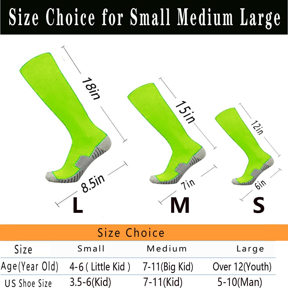 Soccer Socks 3/12 Pairs Team-Sport Knee High Breathable Football Socks for Men Youth Kids Boys