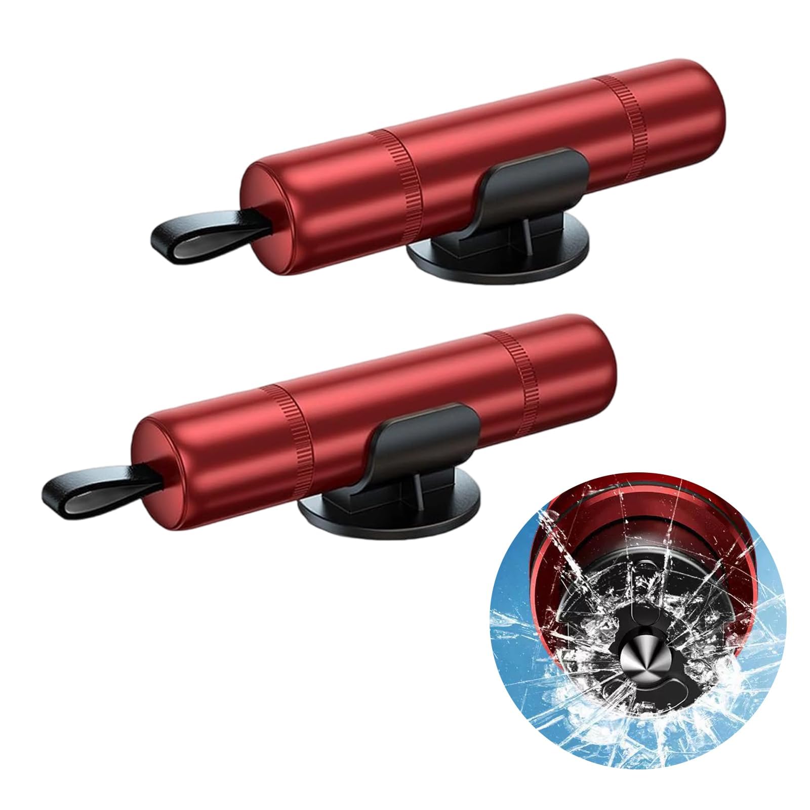 Marteau Brise Vitre 2-en-1 Coupe Ceinture Sécurité Voiture Outil Urgence