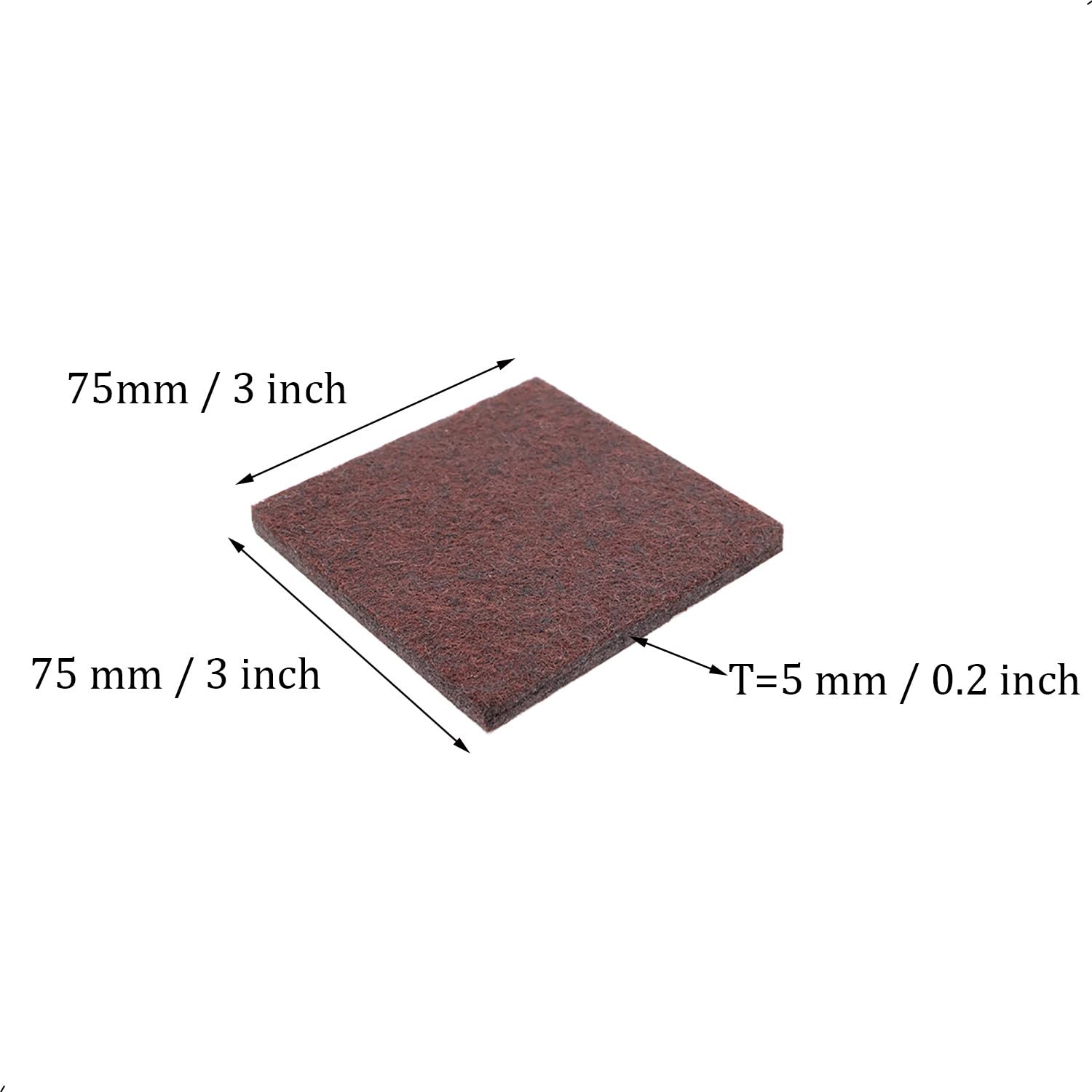 Uxcell Felt Furniture Strip Rolls, 59-inch X 1-inch Self Adhesive Cuttable Anti Scratch Floor Protectors For Furniture Legs Hardwood Floor, Brown 3Pcs