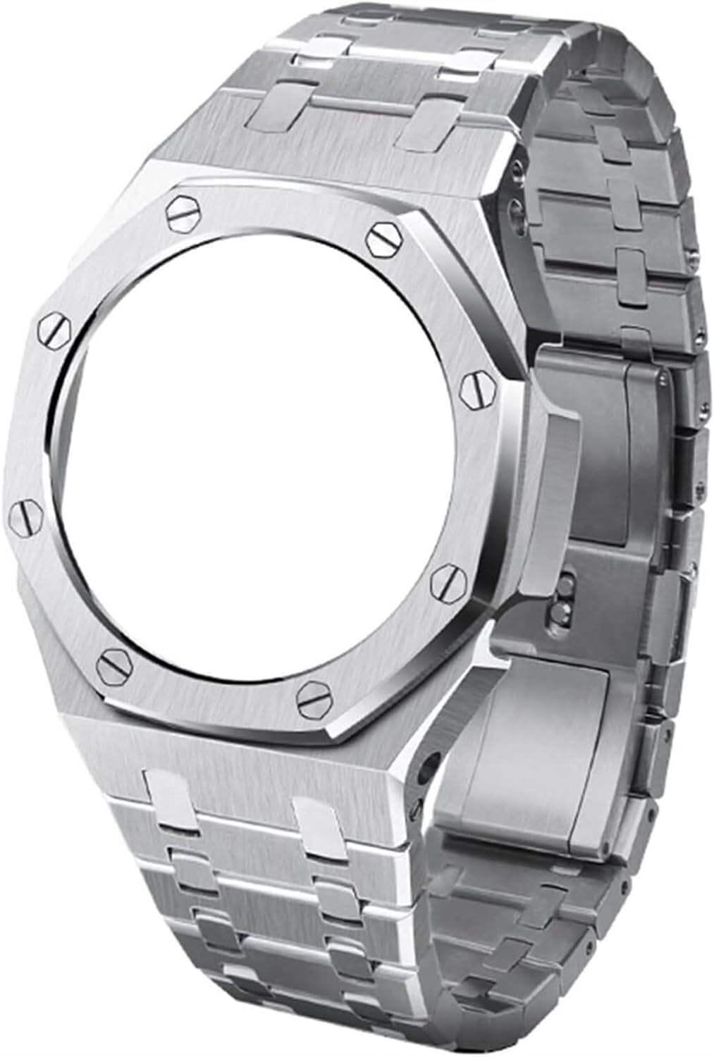 3rd - Correa de repuesto para reloj de acero inoxidable de 44 mm, para GA2100 GA2100SKE-7A, kit de correas de reloj para hombre