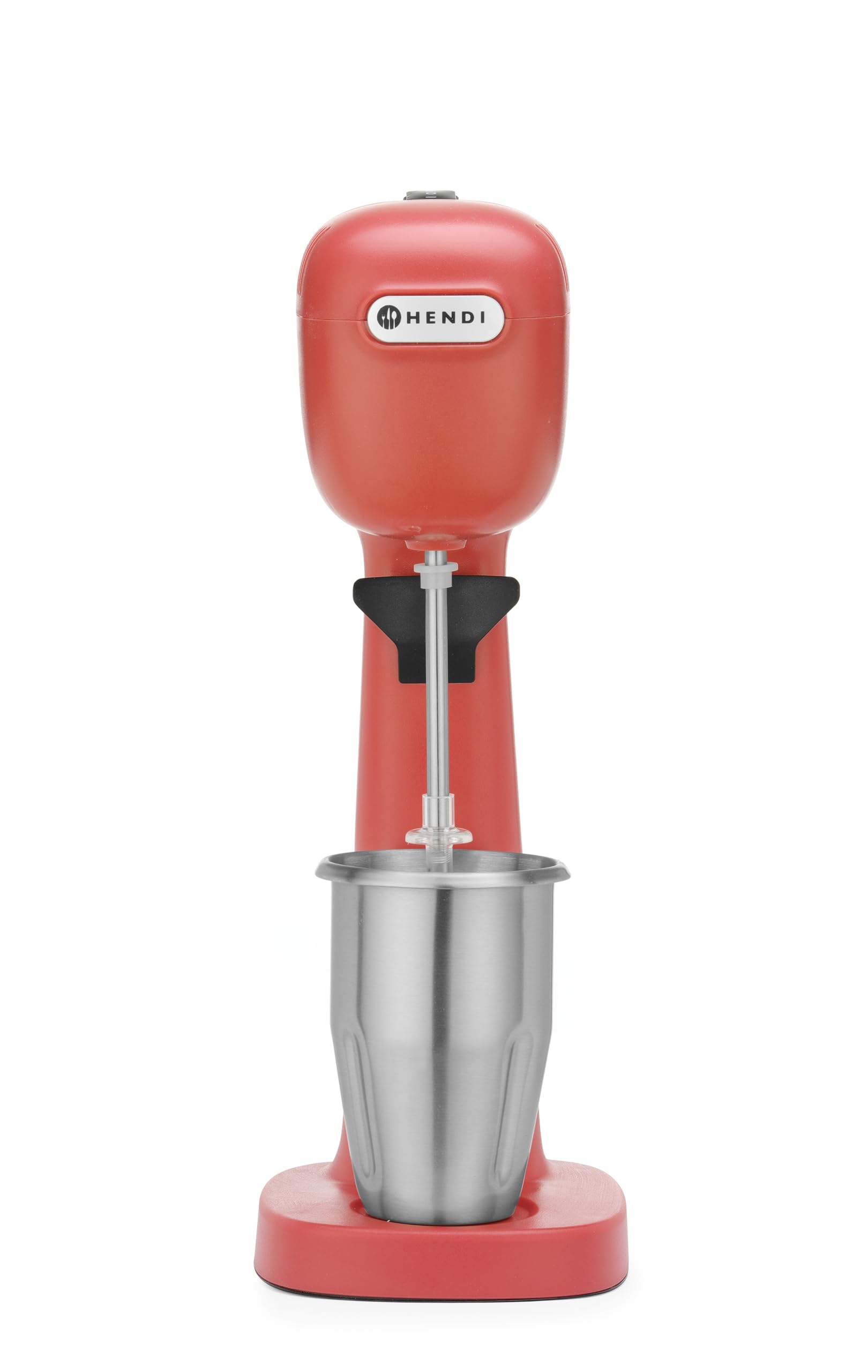 HENDI Professioneller Mixer für Getränke, BPA-frei, Belüfter für leichte Getränke, gefrorener Cappuccino, 1 Becher und 4 Rührstäbchen inklusive, 230 V/400 W, 170 x 196 x 490 mm, Rot