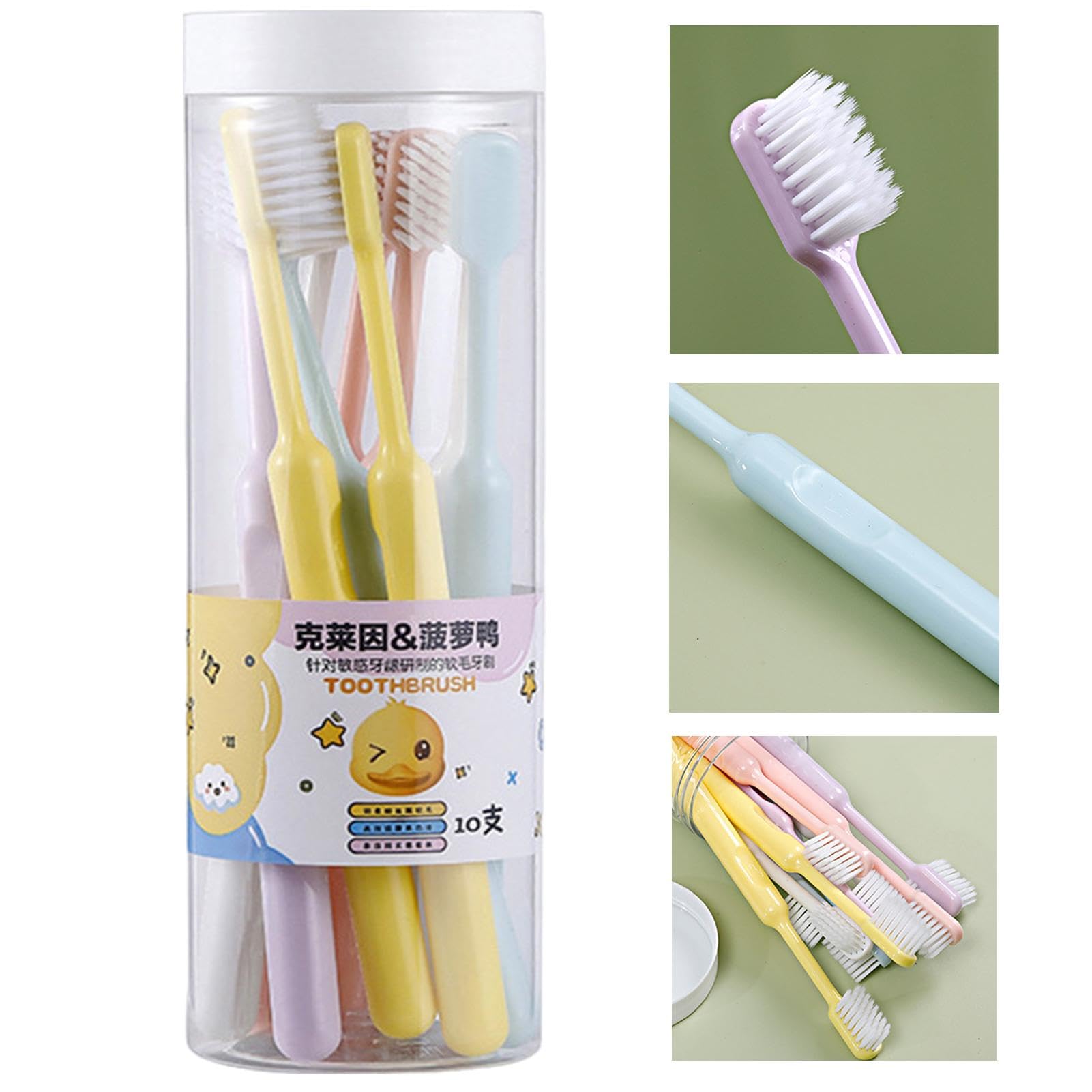 Spazzolino da denti morbido per la pulizia, spazzolino da denti di | famiglia morbido, spazzolino da denti da viaggio per denti sensibili, spazzolino da denti per la pulizia delicata, set famili