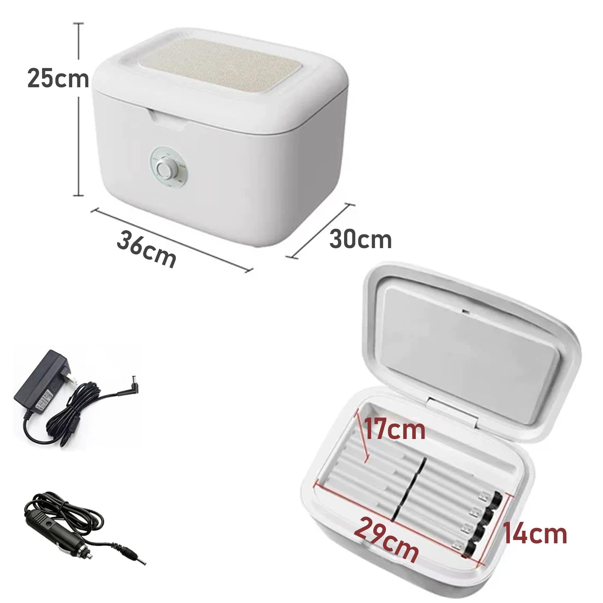 Mini Frigo Portatile 8L Auto, Termoelettrico, Raffreddamento 12V/220V | Per Bevande, Frutta e Medicinali; Intérieur Aluminium, ABS Alimentare, 41dB per Aauto, Casa o Ufficio