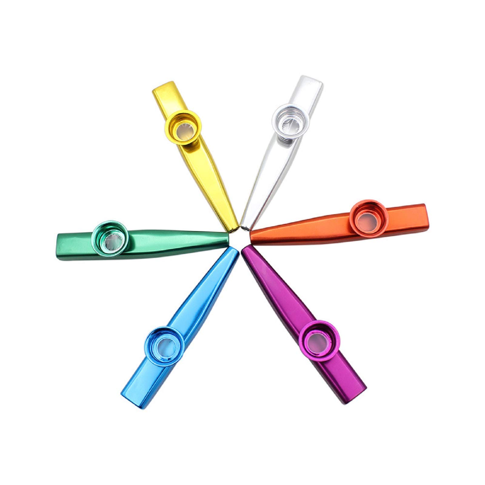 Metal Kazoo Musical Instruments 6 Different Colors of Kazoos for Kids Guitar, Ukulele, Violin, Piano Keyboard