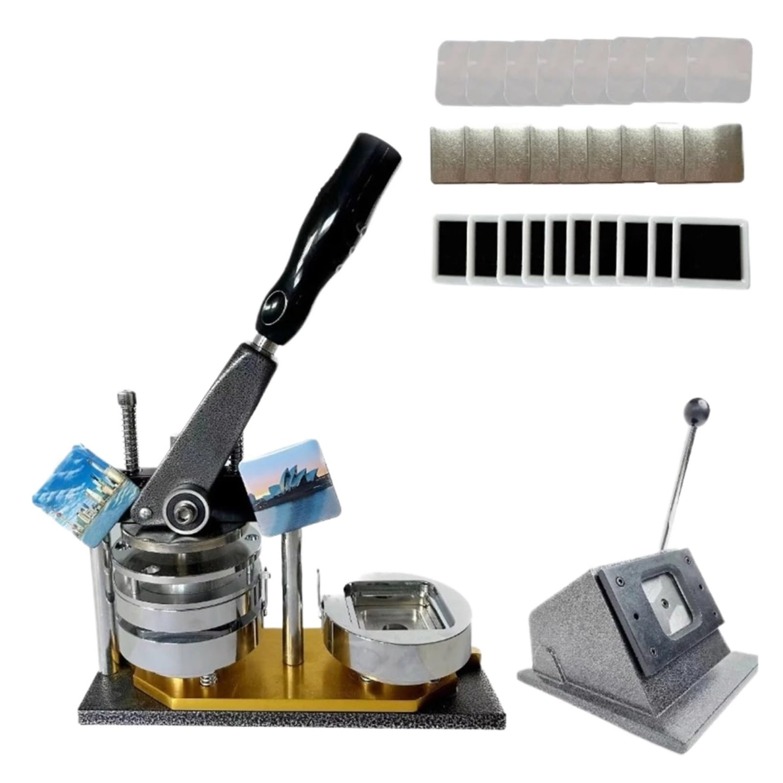 MYUYEE Photo Fridge Magnet Machine Kit Diy 50 * 50Mm Square Including 1000Pcs Rounded Edges Materials Cutter For Decoration Projects
