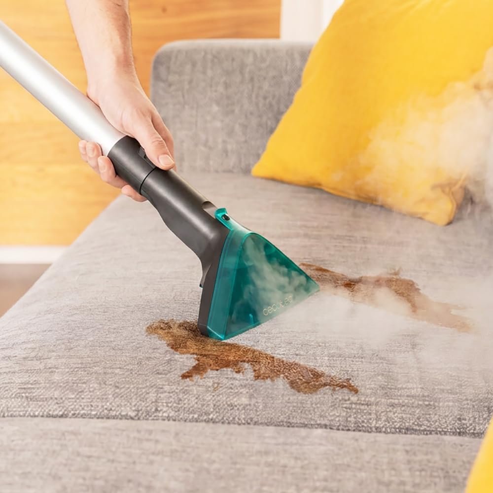 Cecotec Aspirapolvere Lavatappeti Conga CarpetClean 30000 Steam. Potenza 2200 Watt, Aspirazione 18 kPa, Vapore e Acqua calda, Raggio di 8 Metri, grande Serbatoio, Ruote integrate, Igiene imbattibile
