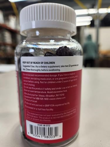 Miniatura 9 de Viteey Gomitas de raíz de remolacha con cereza ácida, suplemento de remolacha para la salud del corazón, apoyo a la presión arterial, vegano, sin