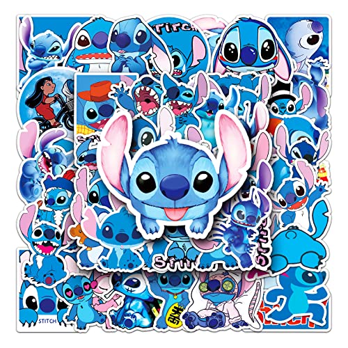 50 piezas Lilo & Stitch pegatinas de vinilo para ordenador portátil pegatina de coche para snowboard motocicleta bicicleta ordenador DIY teclado parachoques pared equipaje calcomanía Graffiti