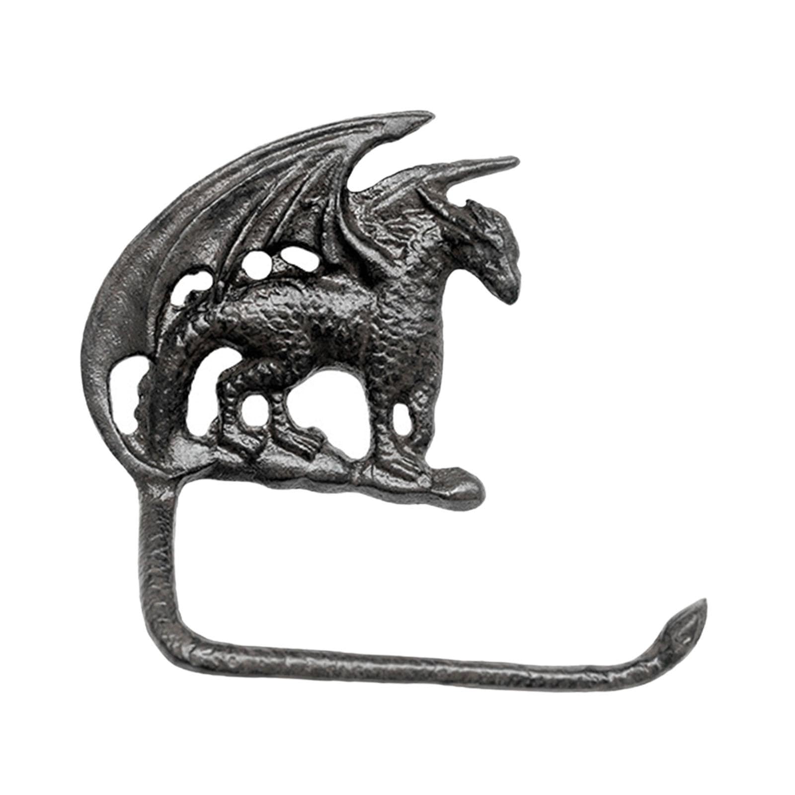 Colgador de toallas con forma de dragón, de hierro fundido, organizador de decoración para el hogar, colgador de toallas de mano montado en pared, Style a
