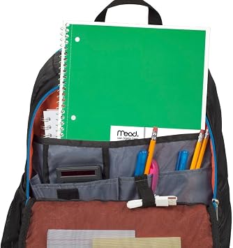 Mead Spiral Notebook, 6 Pack, 1 Subject, Wide Ruled Paper, 7-1/2 x 10-1/2, 70 Sheets per Notebook, Colors Will Vary (930201-ECM25)