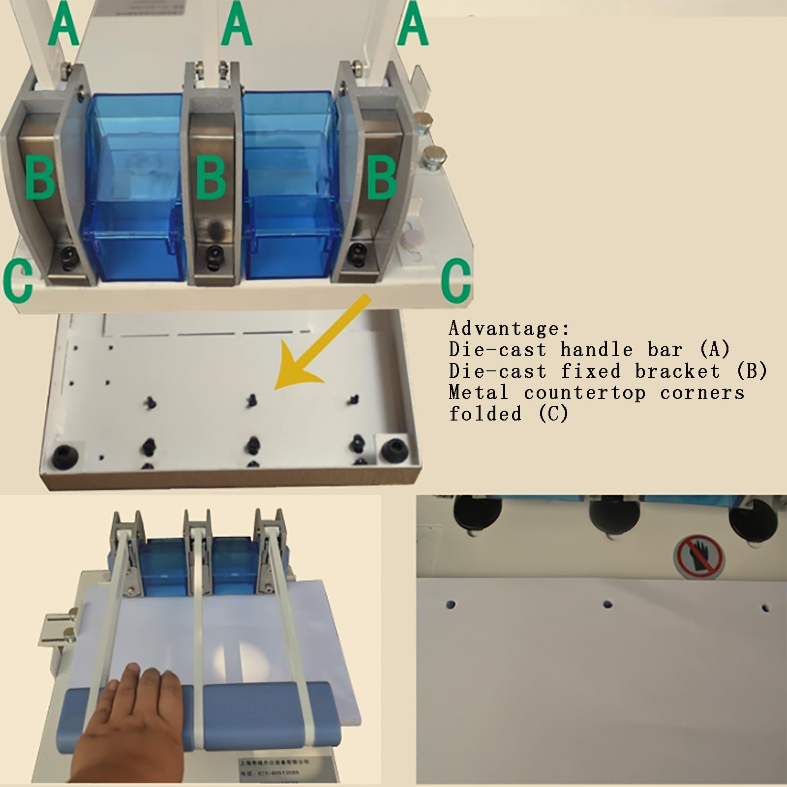 Perforatrice manuale, righello di posizionamento regolabile, perfora fino a 150 pagine, include taglierina, ideale per rilegature personali, a casa, a scuola o aziendali