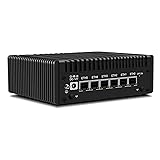 Mini PC Core i3 N300 Firewall Appliance, OPNsense Mini Computer mit 6 Port i226-V 2.5GbE LAN, F5 Fanless Micro PC ohne RAM/SSD/OS, USB Type-C, 4K 3-Display, TF, AES-NI N300 6LAN NO RAM NO SSD