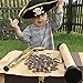Dingion 100 Pcs Plastic Gold Coins Set Pirate Coins Fake Toy Tokens Treasure Coins Reward Gifts Replica Spanish Doubloons for Board Games Pirate Treasure Chest Party Favors (Bronze)