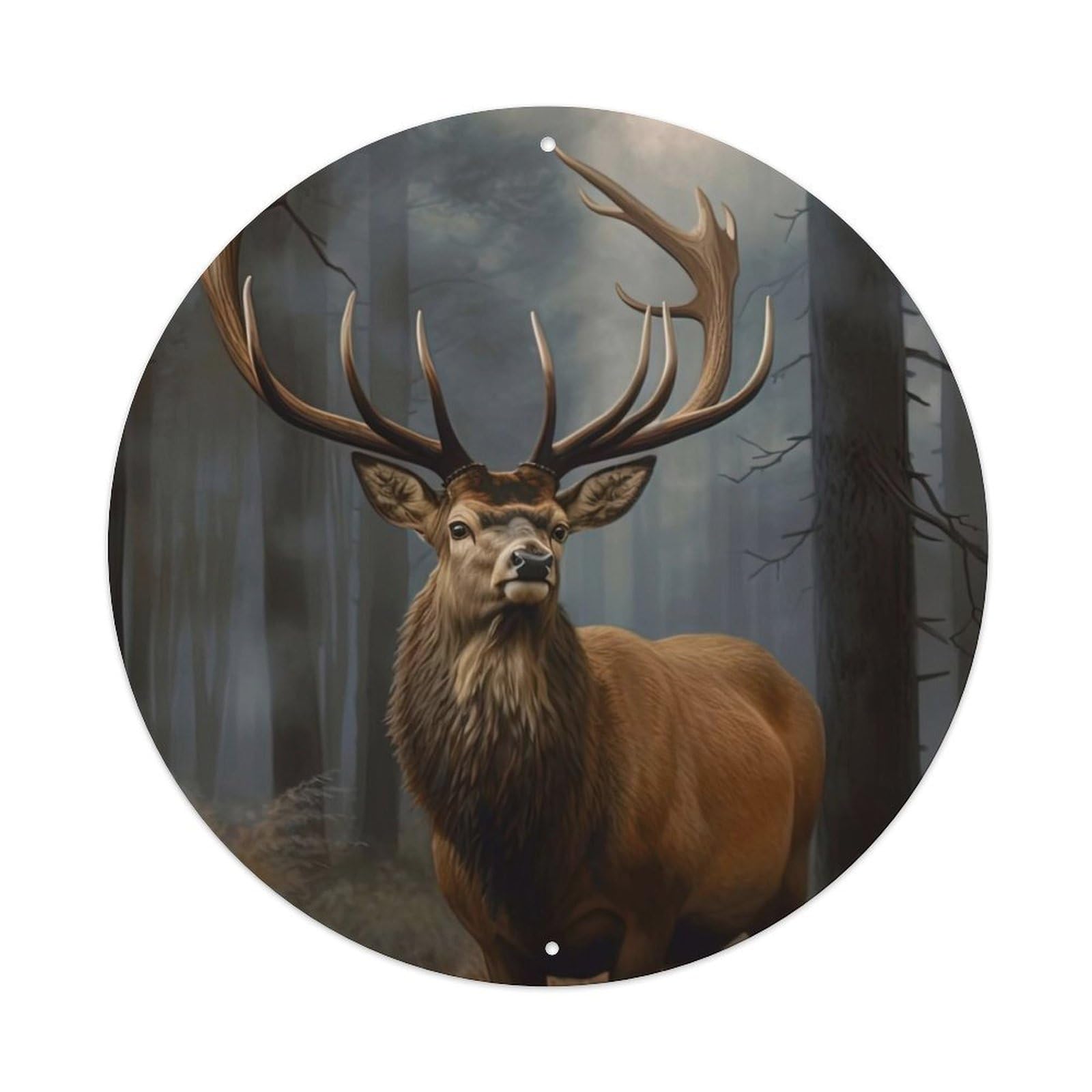 Animal Moose in The Forest Metal Tin Sign
