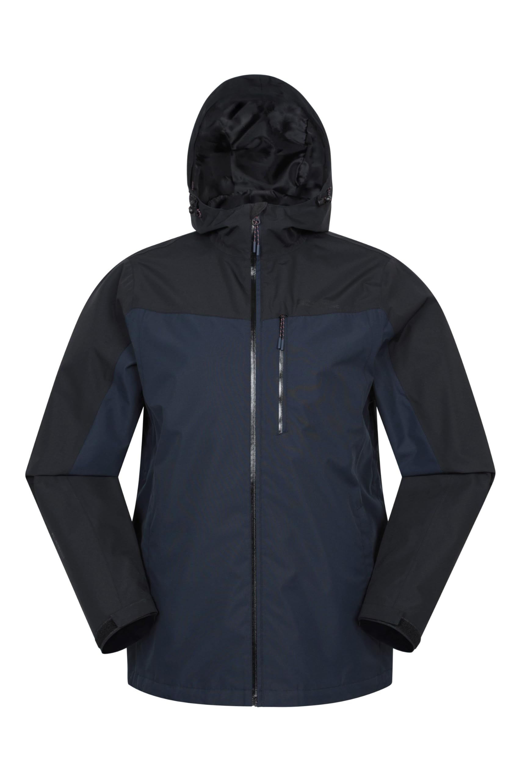 Mountain Warehouse Brisk Extreme Mens Waterproof Jacket - Adjustable Cuffs & Hood, Taped Seams Rain Coat, Breathable Jacket - For Spring Summer, Camping, Travelling & Outdoors Navy XS