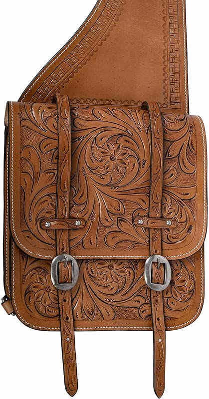 Sacoche de selle Western en cuir pour cheval, 11 x 12 x 4