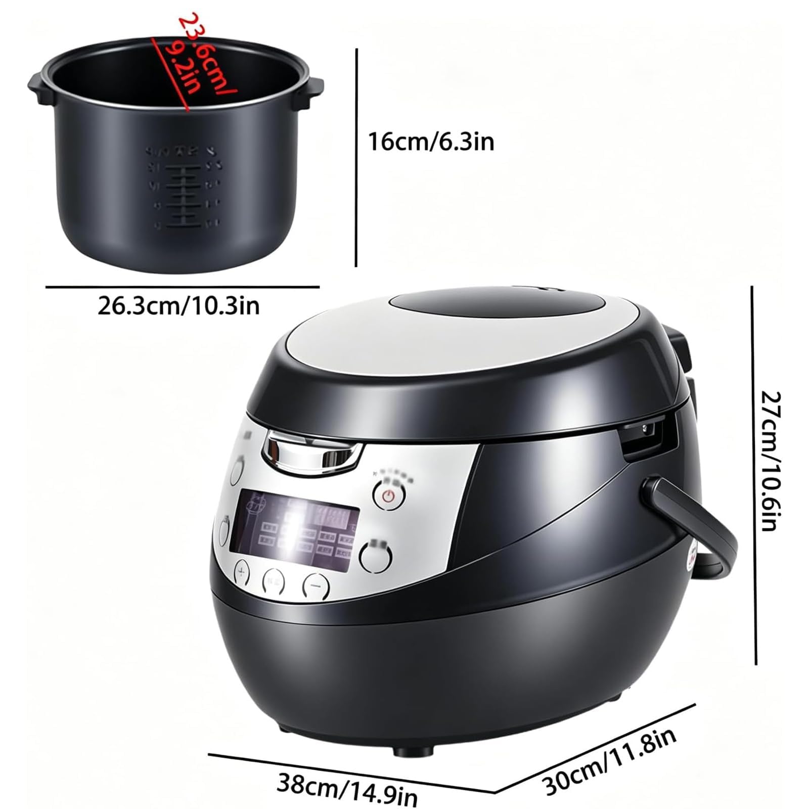 Olla de perlas totalmente automática de 900W, fabricadora comercial | Panel Táctil Inteligente, Control de Temporizador y Temperatura, Mantener Caliente 12H, Uso Comercial Multi-Ingrediente