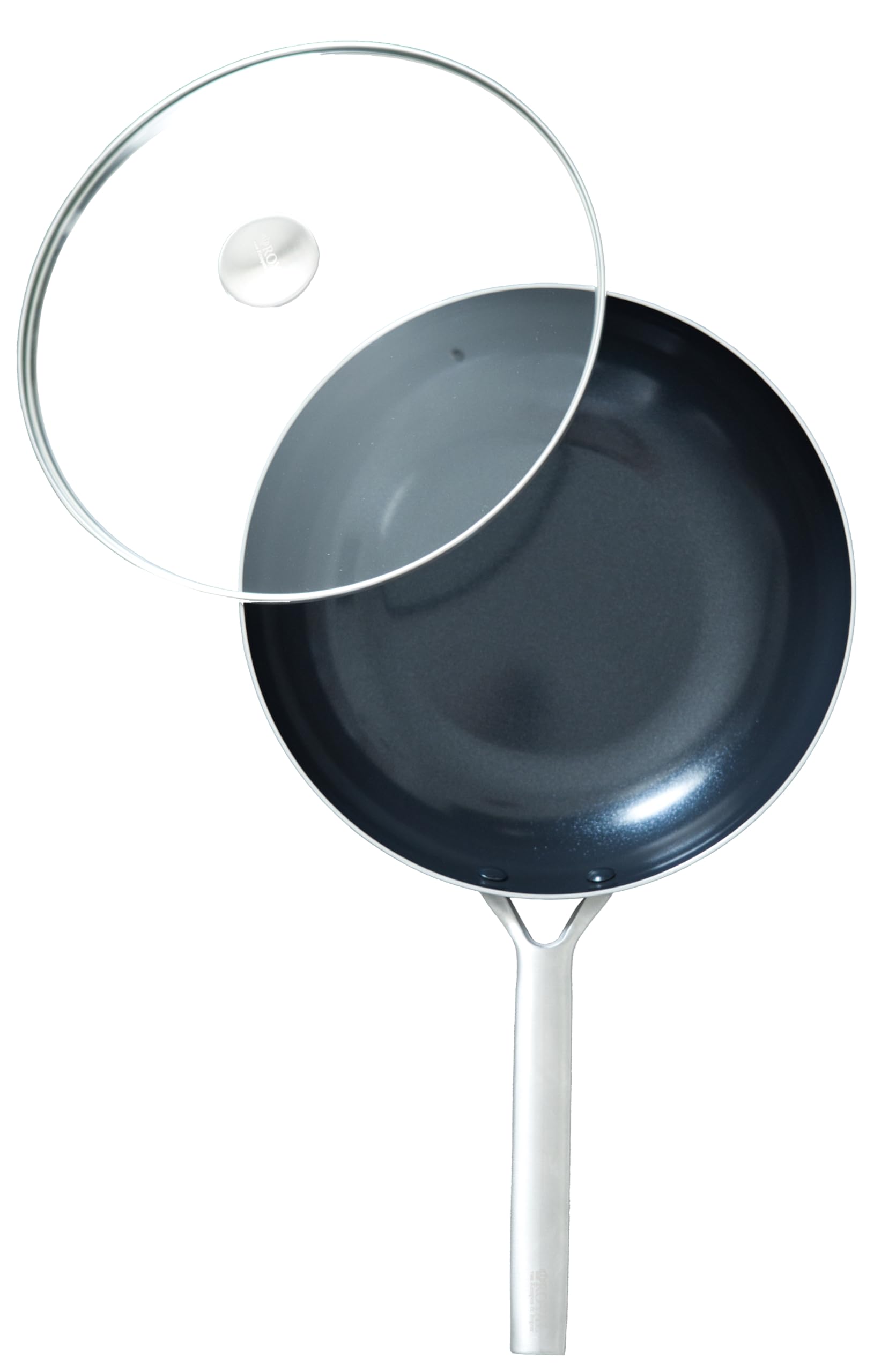 Royal Van Kempen & Begeer - Wok 28 cm, 6 to 8 people, high quality triple-layer non-stick material, uniform heat distribution, glass lid, induction, PFAS free