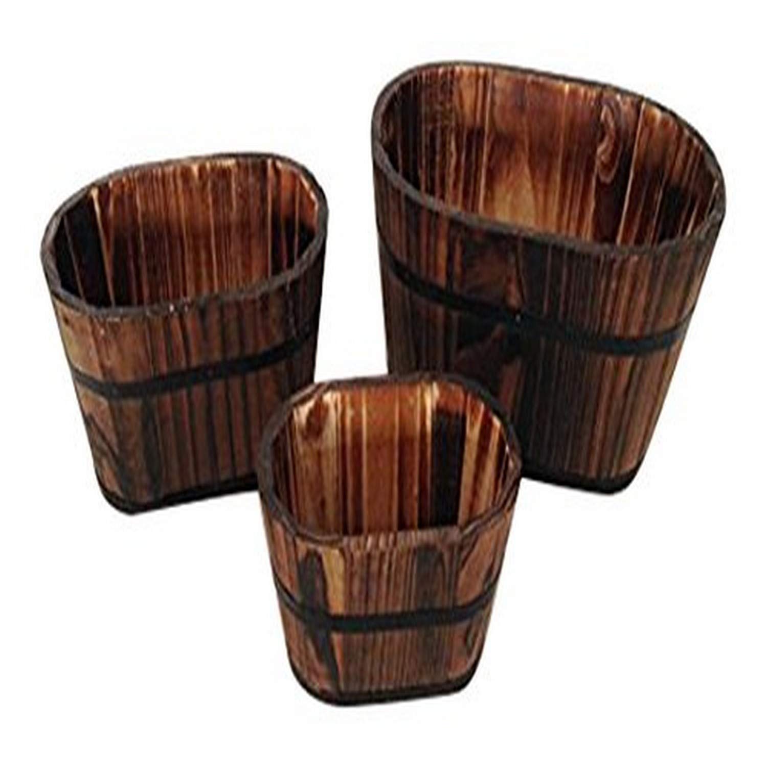 SCREEN GEMS 3 Piece Oval Pot Planter Set