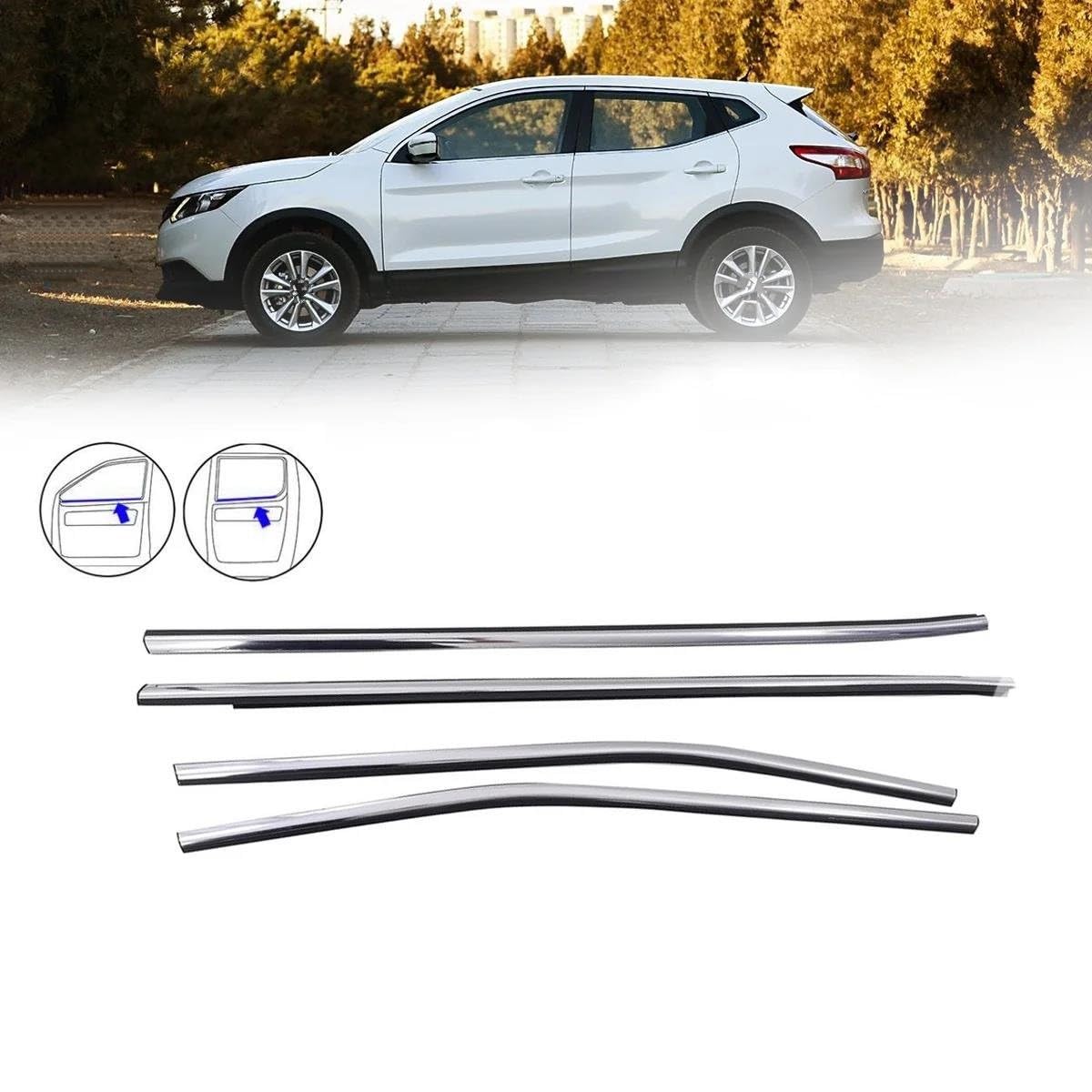 Guarnizione Porta Auto Per Nissan Per Qashqai 2015-2020 Striscia Sigillante In Gomma Finestrino Esterno Dell'auto auto guarnizione
