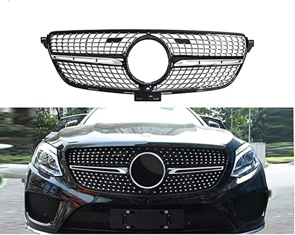 Grille Calandre Avant pour Mercedes Benz Gle Class W166 2016+ Pièces de Pare-Chocs de Radiateur Voiture