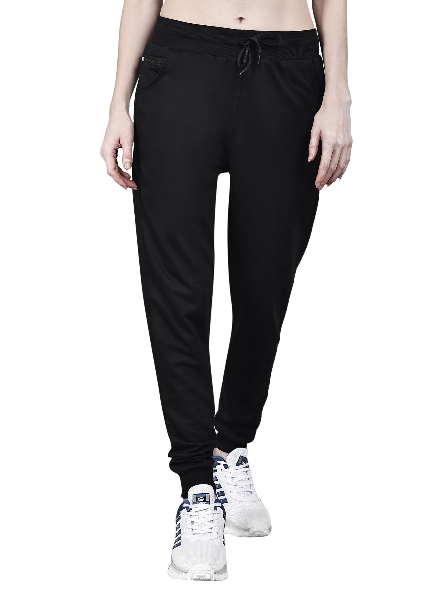 women's track pants – regular fit, stretchable, drawstring waist & ribbed cuffs | ideal for gym, yoga, running & casual wear
