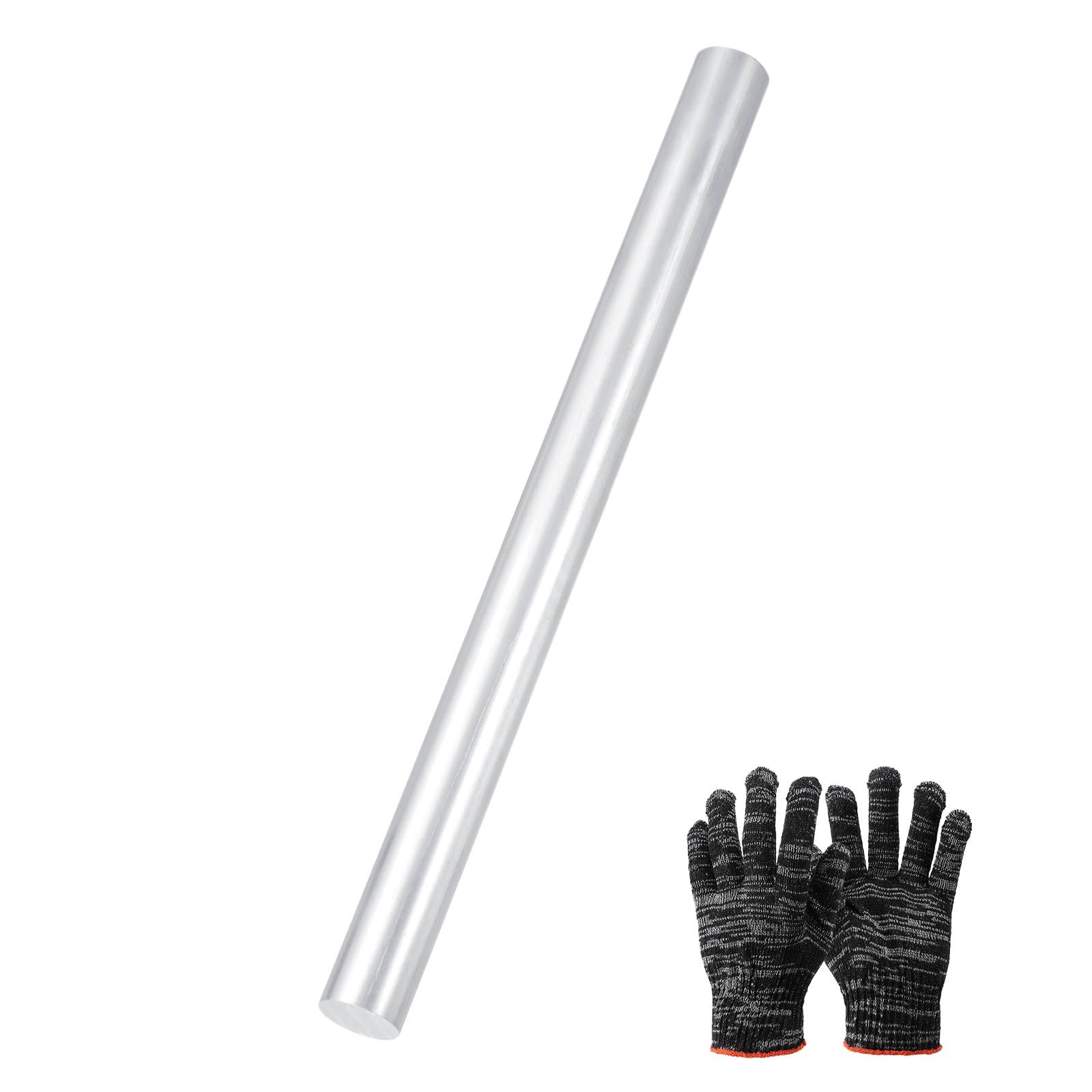 QUARKZMAN Barre Ronde En Aluminium 6061 25/32"(20mm) De Diamètre 6"(153mm) De Longueur Barre Pleine Pour Tournage Métal Stick Pour Bricolage Industriel Artisanat De Modèles, Ton Argenté