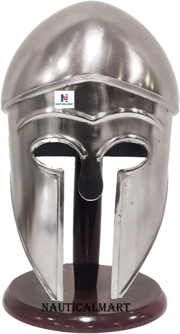 NauticalMart Italo Greek Corinthian Helmet Medieval Steel Armor Costume Silver