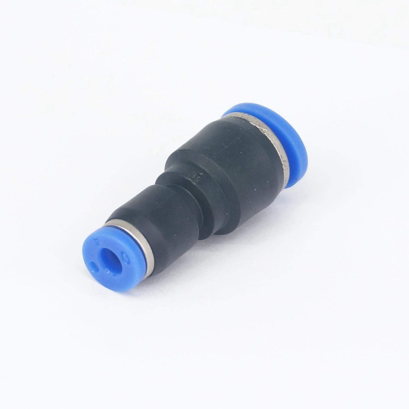 10 tubos de ajuste O/D de 8 mm a 4 mm, conector reductor de empuje neumático de 0,8 MPa