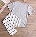 Baby Toddler 2 Pcs Letter Cotton Shirt + Striped Pants Set Outfit Casual Suit (6-12M)