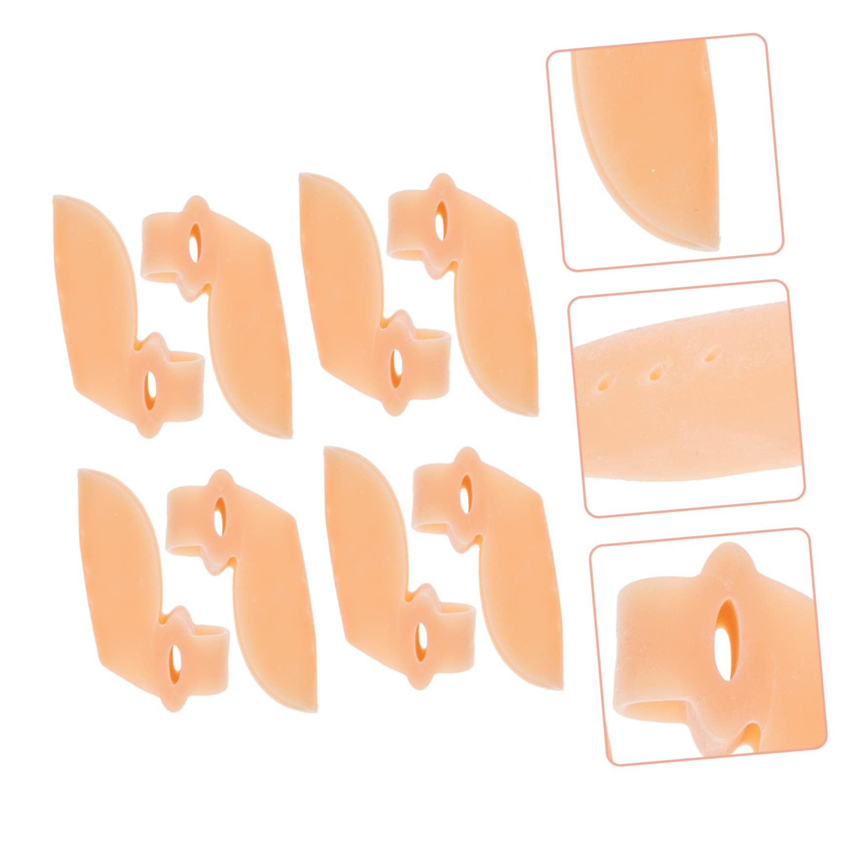 Ipetboom Toe Separators 4 Pairs Silicone Toe Spacers for Shoes Bunion Corrector
