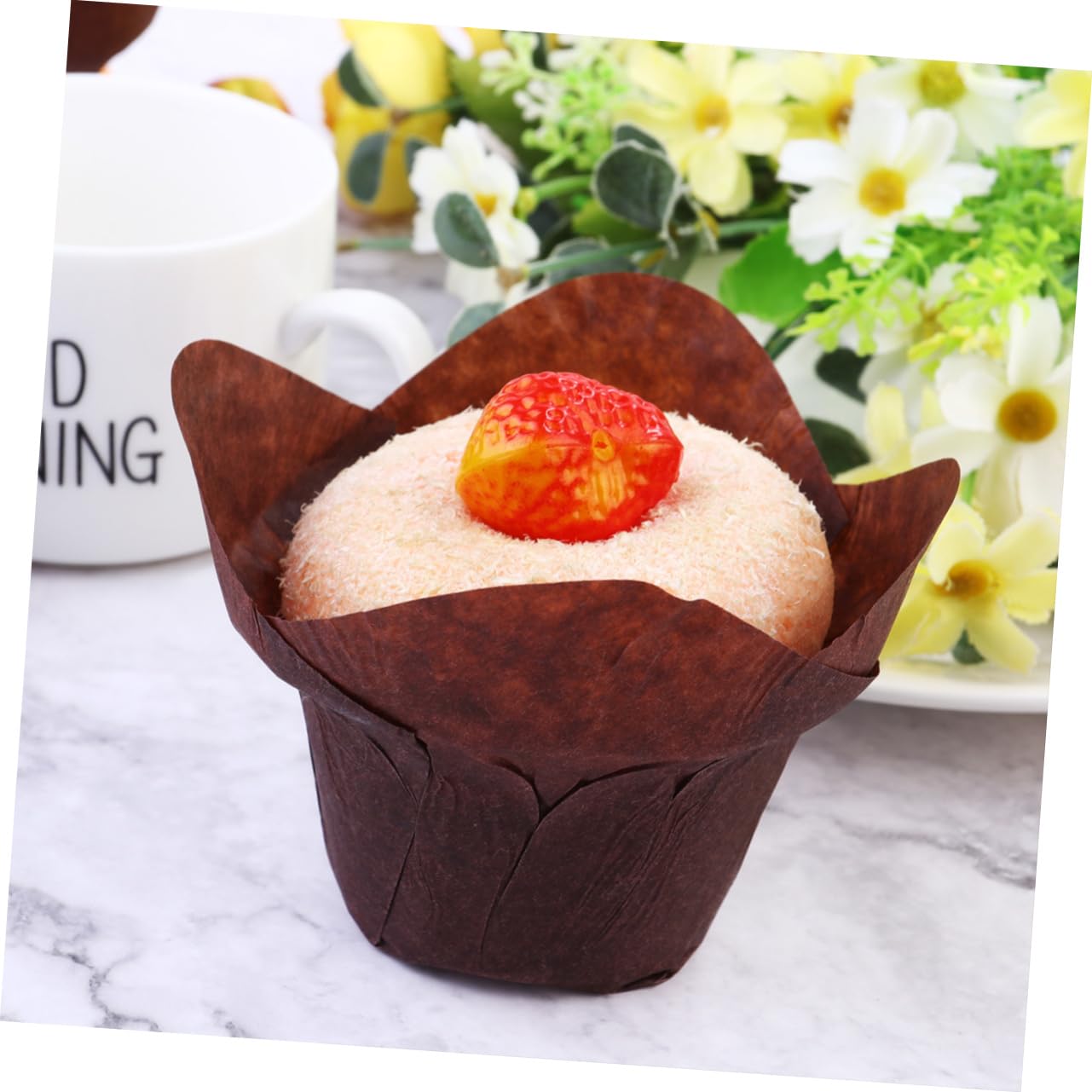 HEMOTON 300 Piezas papel de regalo vasos de papel para postres papel de la magdalena tazas de lata de muffins horneando taza de muffins taza de papel para hornear pastel vaso de papel loto