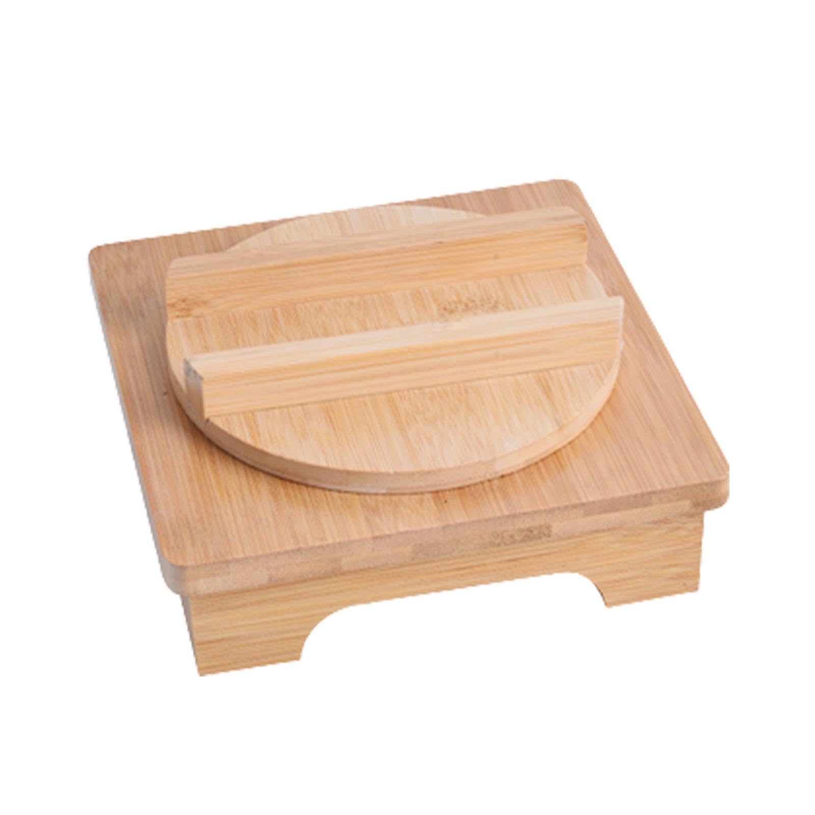 Salvamanteles de madera natural para teteras cuencos y ollas en cocina rústica