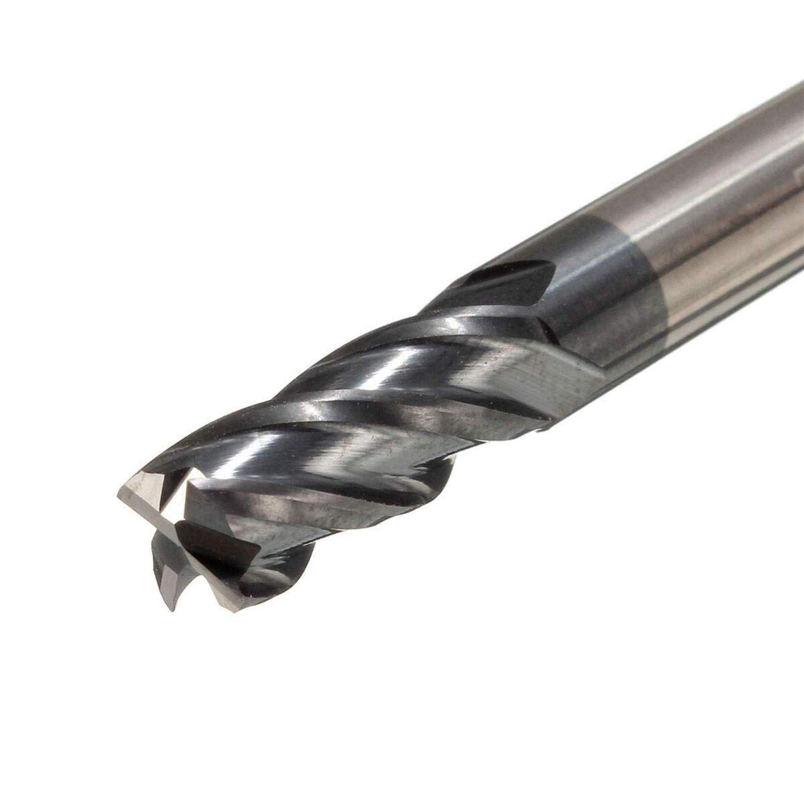 4-schneidiger Schaftfräser, 5-teiliges Set aus Hartmetall-Schaftfräsern mit geradem Schaft, CNC-Werkzeug für Metalle (2–10 mm).