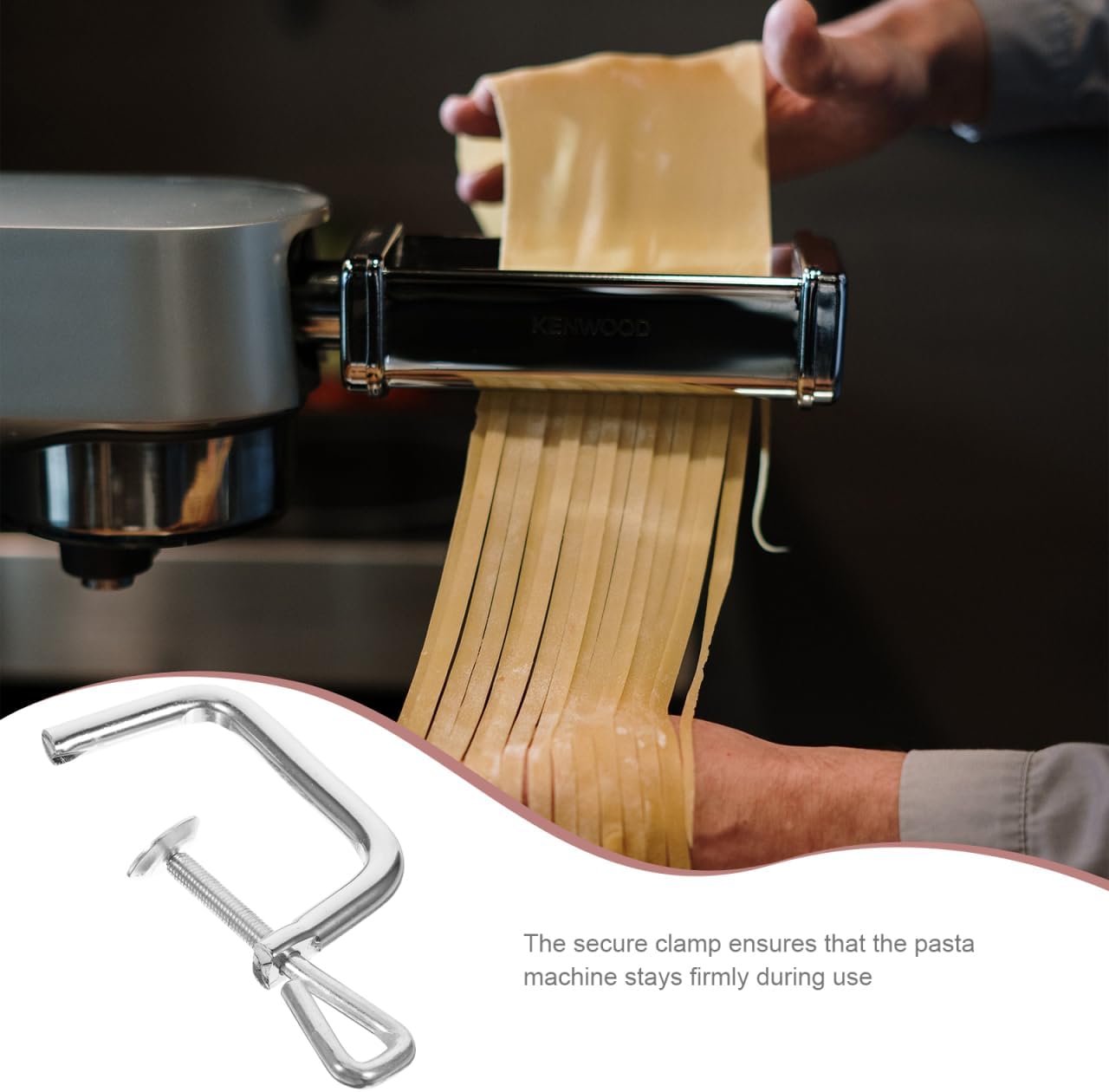 MAGICLULU Pasta Maker Fixing Clip Universal Replacement Clamp for Manual Pasta Machine Secure Holding 6.10X2.75X0.39In Kitchen Accessory for Making Device Repair